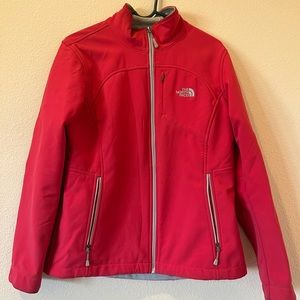 North face soft shell hot pink jacket – size large